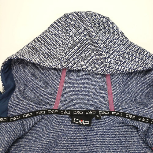 CMP Campagnolo 32H5596 Knit Tech women's knitted trekking jacket like new, XL, blue