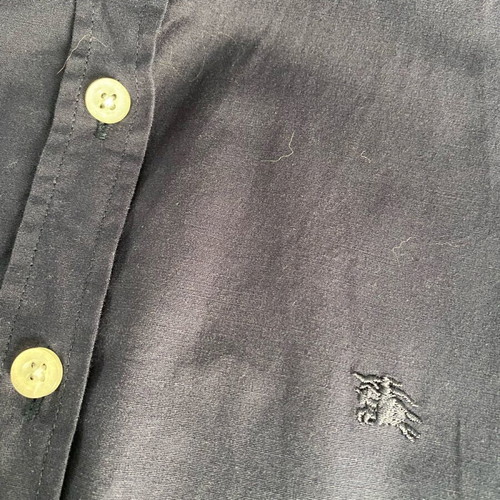 Burberry shirt used, cotton, dark blue, size XXL