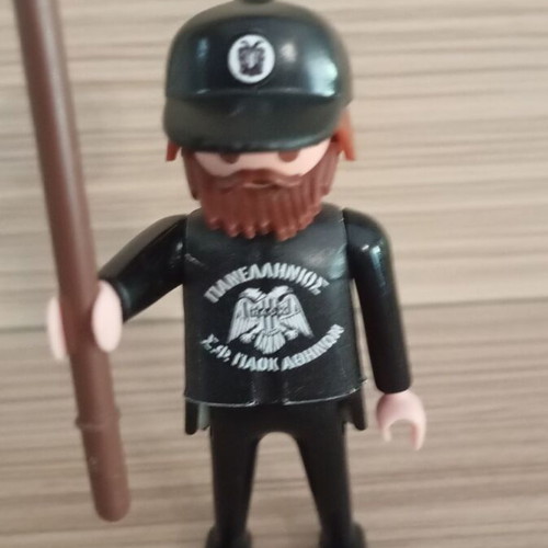 Playmobil PAOK Fan Figure like new with team flag
