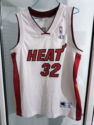 Μπλούζα NBA Miami Heat Shaquille O'Neal μεταχειρισμένη, μέγεθος M, λευκή