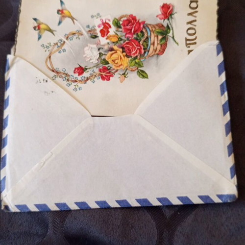 Envelope from 1961 used with stamps and postcard