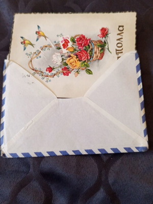 Envelope from 1961 used with stamps and postcard