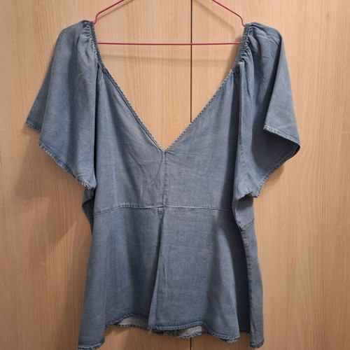 Zara denim shirt with damaged buttons, XL
