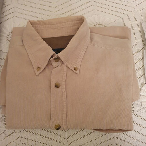 Massimo Dutti men's corduroy shirt like new, beige, size L