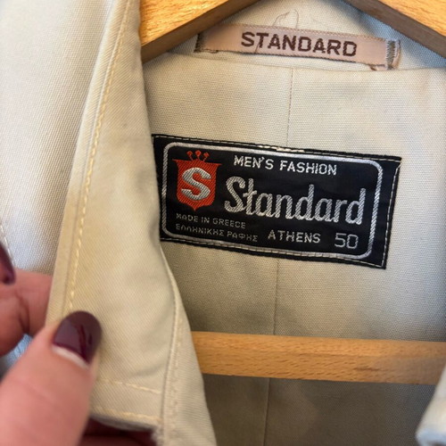Men's trench coat like new, beige, size L