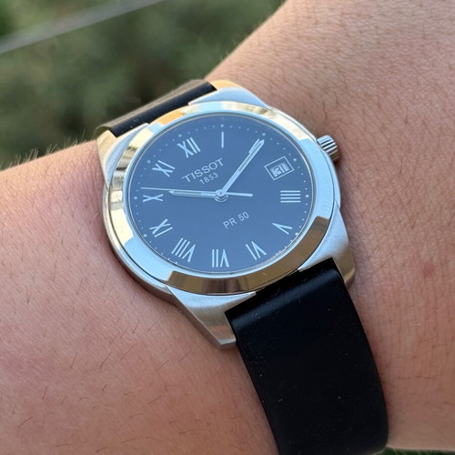 Tissot PR 50 stainless steel watch like new with sapphire and date