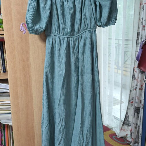 Kate London long airy dress with lining turquoise size S