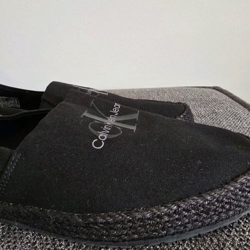 Calvin Klein men's black espadrilles like new, size 44