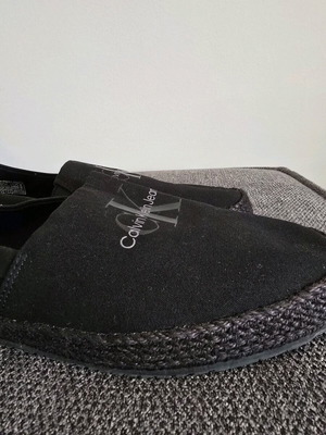 Calvin Klein men's black espadrilles like new, size 44