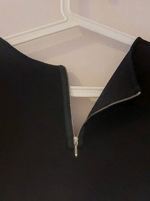 Naf Naf dress black with 3/4 sleeves and tricolor details like new