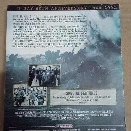The Longest Day DVD like new, action adventure, subtitles
