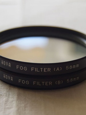 Hoya 58mm Fog (A) & (B) filters like new, artistic photography