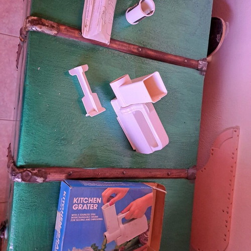 Vegetable grater used, all together
