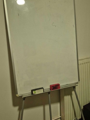Flipchart seminar board with tripod, magnetic white