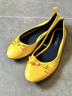 Ballerina shoes like new, yellow, size 38
