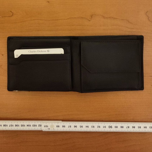 Charles Dickens wallet new, black