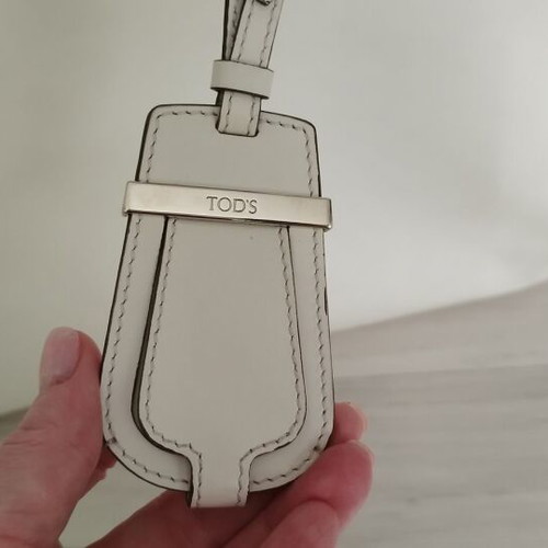 Tod's Leather Cape Tote Bag used, cream color