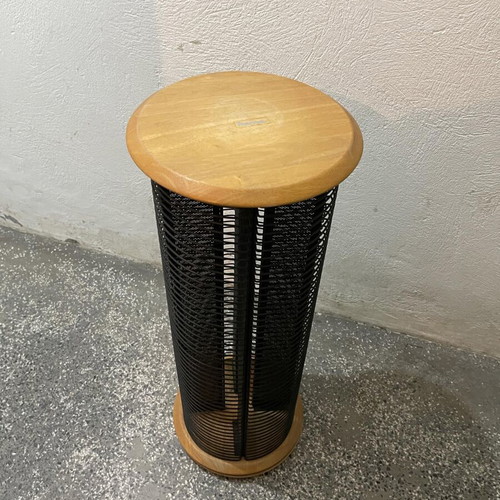 CD storage tower like new, wooden rotating stand