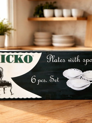 Vicko plates with spoons set, 6 pieces