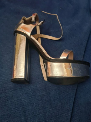 Public Desire sandals used, silver, size 40