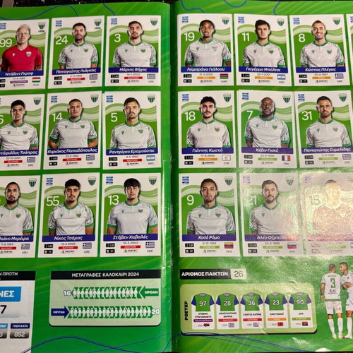 Panini Super League 2024-25 album used, 100% complete