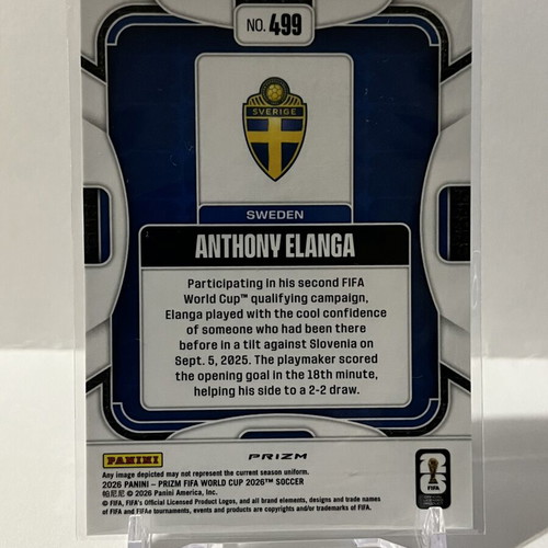 Panini Prizm FIFA World Cup 2025-26 Anthony Elanga Wave card like new