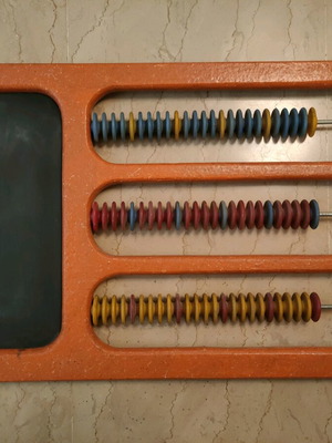French billiards abacus '80 used with blackboard