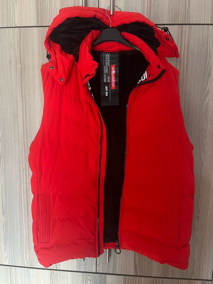 Sleeveless jacket like new, red, XXL