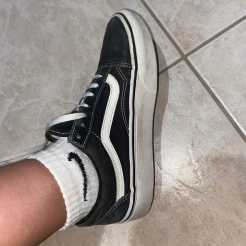 Vans Old Skool Black/White sneakers used, size 38