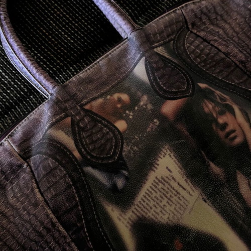 Brown Handbag with Vintage Y2K Print, Like New