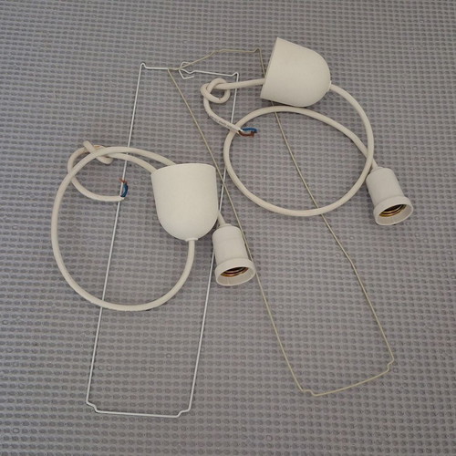 Set of 2 cables and frames for IKEA paper lamps used