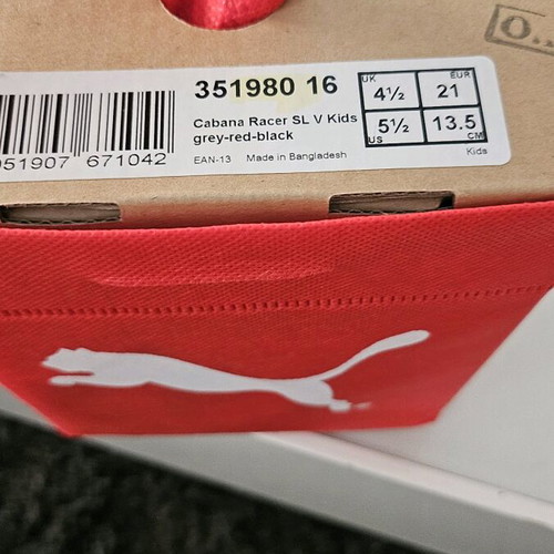 Puma toddler shoes size 21 like new