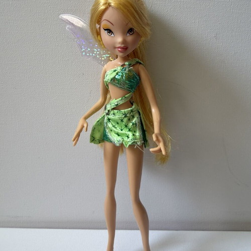 Winx Club Mattel Stella Denim doll like new with Charmix Layla wings
