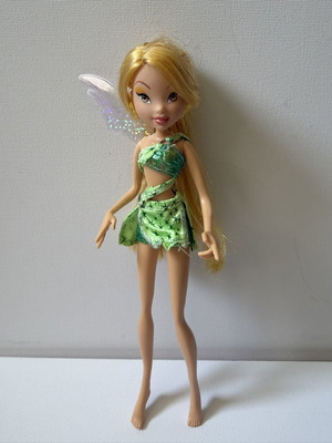 Winx Club Mattel Stella Denim doll like new with Charmix Layla wings