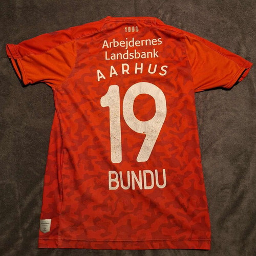 AGF Aarhus Mustapha Bundu #19 Football Jersey used, 2021/2022 season