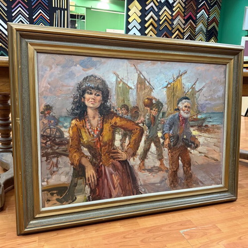 Nino Salvadori Esposito artwork used, framed oil painting
