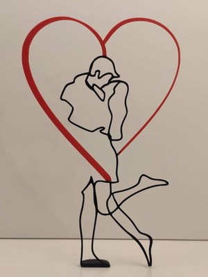 Love Heart Decorative Couple 3D Printed new