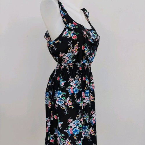 Floral dress black No.38 like new