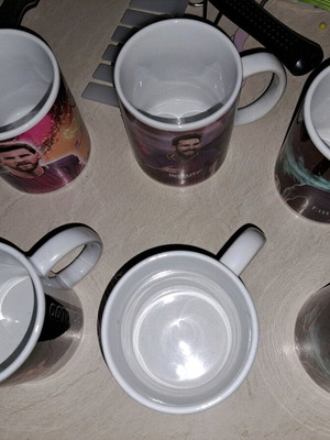 Player coffee mugs new, pack of 6