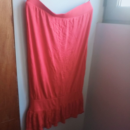 On Line red strapless short dress, like new, size 3