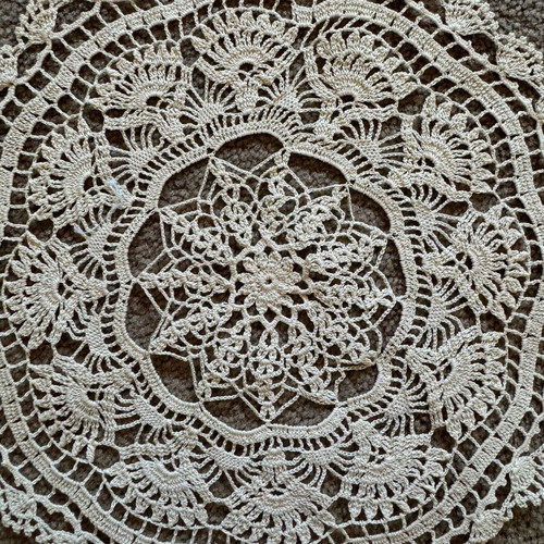 Set of 3 handmade embroidery and lace used