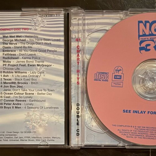 Now That's What I Call Music! 38 double CD original 1997 UK edition like new
