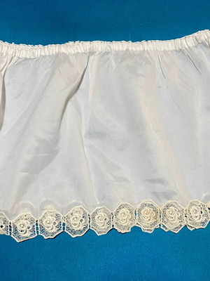 Lambriken window curtain white cream vintage with special edging