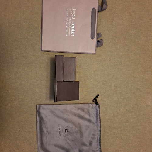 Leather pencil holder and phone stand brown VNC Premium new