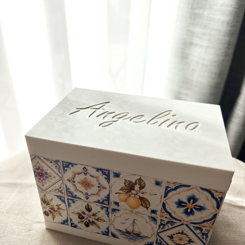 Personalized jewelry storage box with name