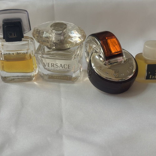 Miniature perfume set used, authentic luxury brands