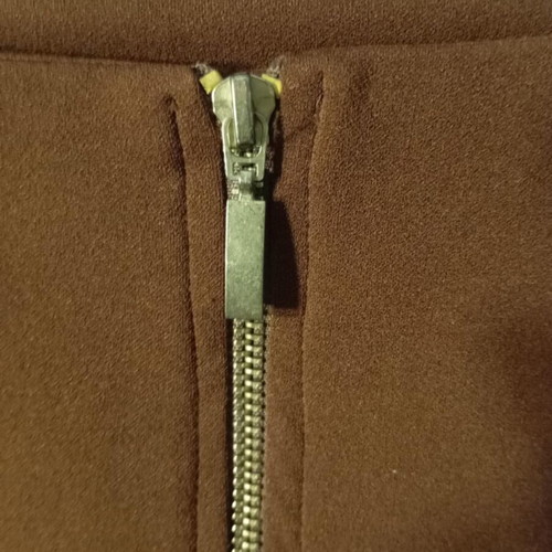 Winter skirt brown ecru used, plus size, slim fit