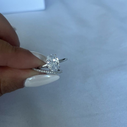 Silver ring set with zircon, new, size 55, 925 stamp