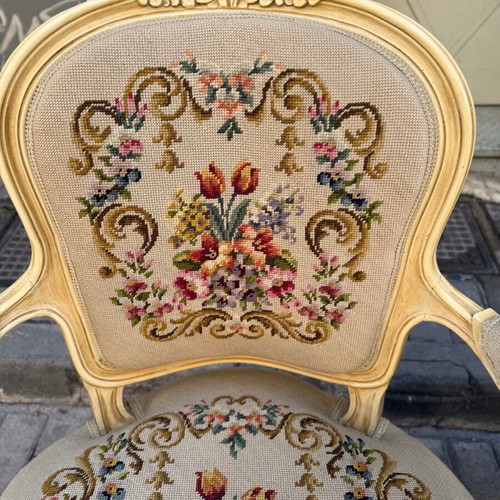Saridis armchairs like new, set of two, patina