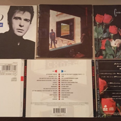 Booklets of Peter Gabriel, Pink Floyd and Concrete Blonde used, pack